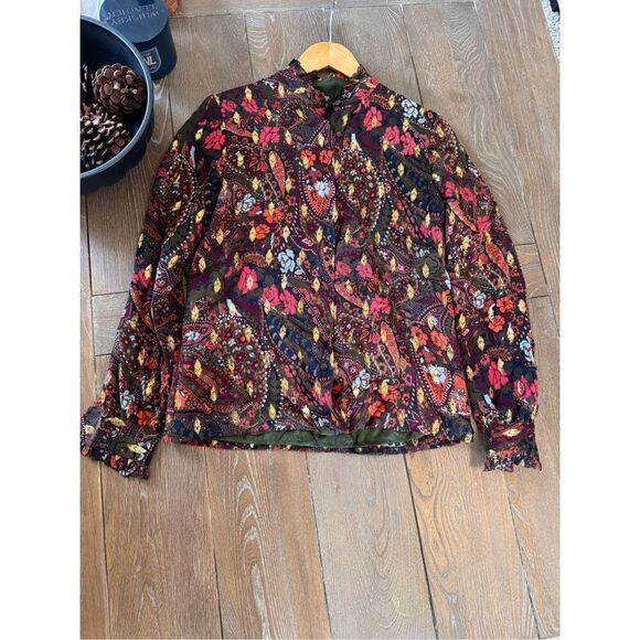 Raoul Paisley Button Down Blouse Size US 6 - Picture 7 of 9